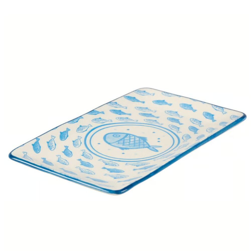 PBK - Rectangular Blue Fish Platter